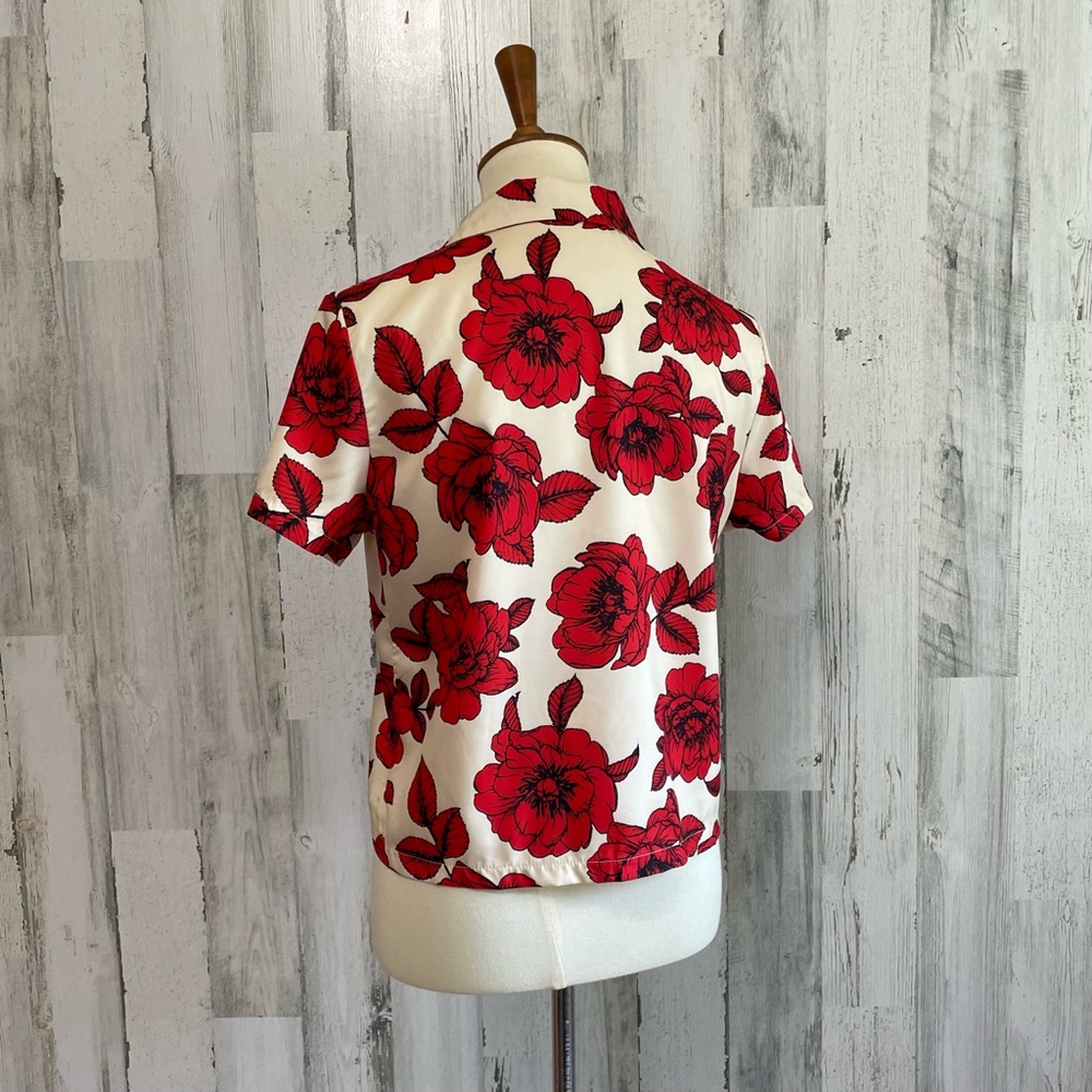 Shein Tropical Print Button-Up Shirt - Picture 7 of 10